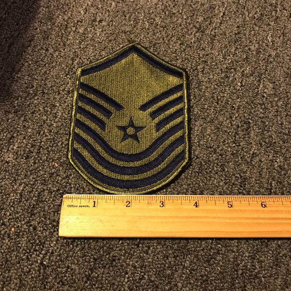 1 PAIR 2 PATCHES 1976-1993 USAF AIR FORCE RANK PATCH SENIOR MASTER SERGEANT E-8 - Picture 9 of 11
